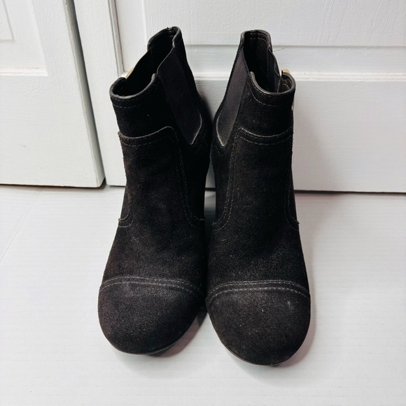 TORY BURCH Adrienne Brown Suede Ankle Booties Size 8 - Picture 4 of 9